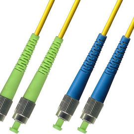 APC/UPC - OS2 - Singlemode (9/125) - Duplex - Fiber Optic Cable - FC/APC to FC/UPC  - Riser Jacket