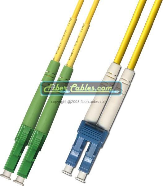 APC/UPC - OS2 - Singlemode (9/125) - Duplex - Fiber Optic Cable - LC/APC to LC/UPC  - Riser Jacket