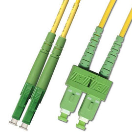 APC/APC - OS2 - Singlemode (9/125) - Duplex - Fiber Optic Cable - LC/APC to SC/APC  - Riser Jacket
