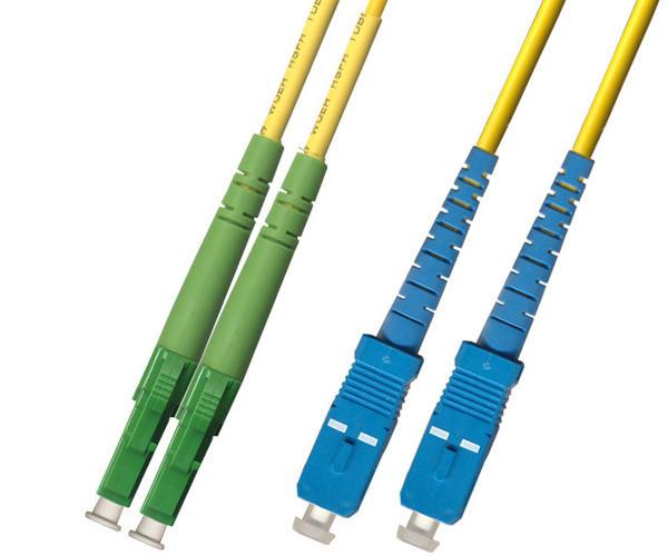 APC/UPC - OS2 - Singlemode (9/125) - Duplex - Fiber Optic Cable - LC/APC to SC/UPC  - Riser Jacket