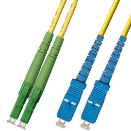 APC/UPC - OS2 - Singlemode (9/125) - Duplex - Fiber Optic Cable - LC/APC to SC/UPC  - Riser Jacket