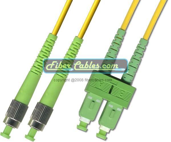 APC/APC - OS2 - Singlemode (9/125) - Duplex - Fiber Optic Cable - SC/APC to FC/APC  - Riser Jacket