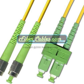APC/APC - OS2 - Singlemode (9/125) - Duplex - Fiber Optic Cable - SC/APC to FC/APC  - Riser Jacket