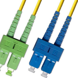 APC/UPC - OS2 - Singlemode (9/125) - Duplex - Fiber Optic Cable - SC/APC to SC/UPC  - Riser Jacket