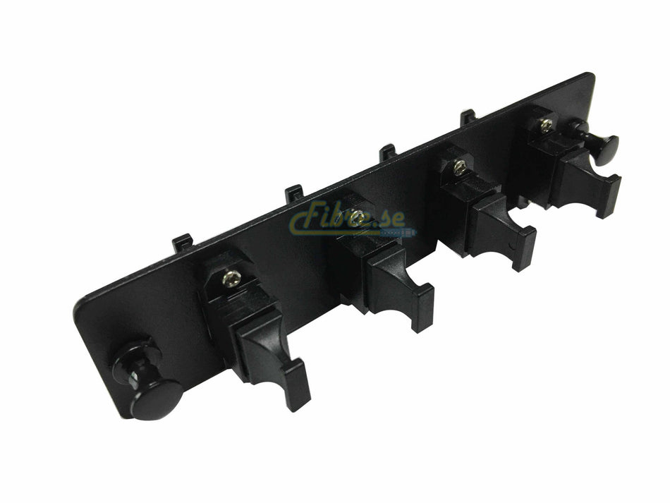 MPO - Simplex - 4 Port - Adapter Panel - OM3 Multimode - Black