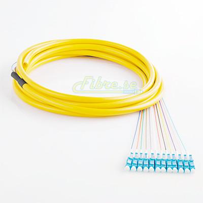 OS2 - Singlemode (9/125) - 12 Strand - Fiber Optic Pigtail - LC/UPC - Riser Jacket