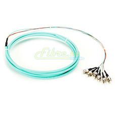 OM3 - 10G Multimode (50/125) - 6 Strand - Fiber Optic Pigtail - FC/UPC - Riser Jacket