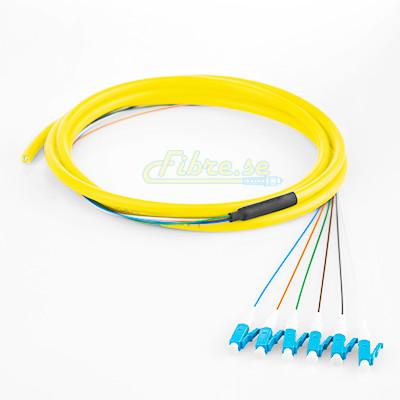 OS2 - Singlemode (9/125) - 6 Strand - Fiber Optic Pigtail - LC/UPC - Riser Jacket