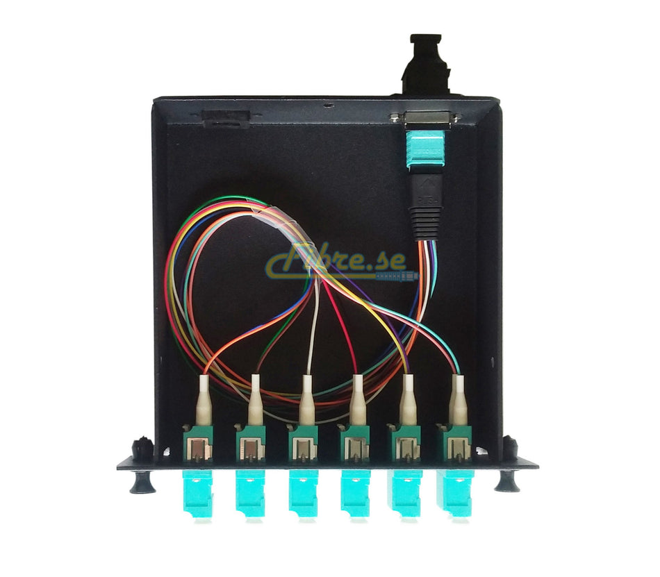 OM3 - 10G Multimode (50/125) - 12 Fiber MTP (female) to LC Duplex Cassette, Loaded