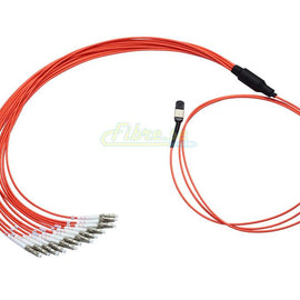 12 Strand, OM1 - 62.5/125um Multimode , MPO-LC Fiber Optic Harness Cable,  LSZH Jacket